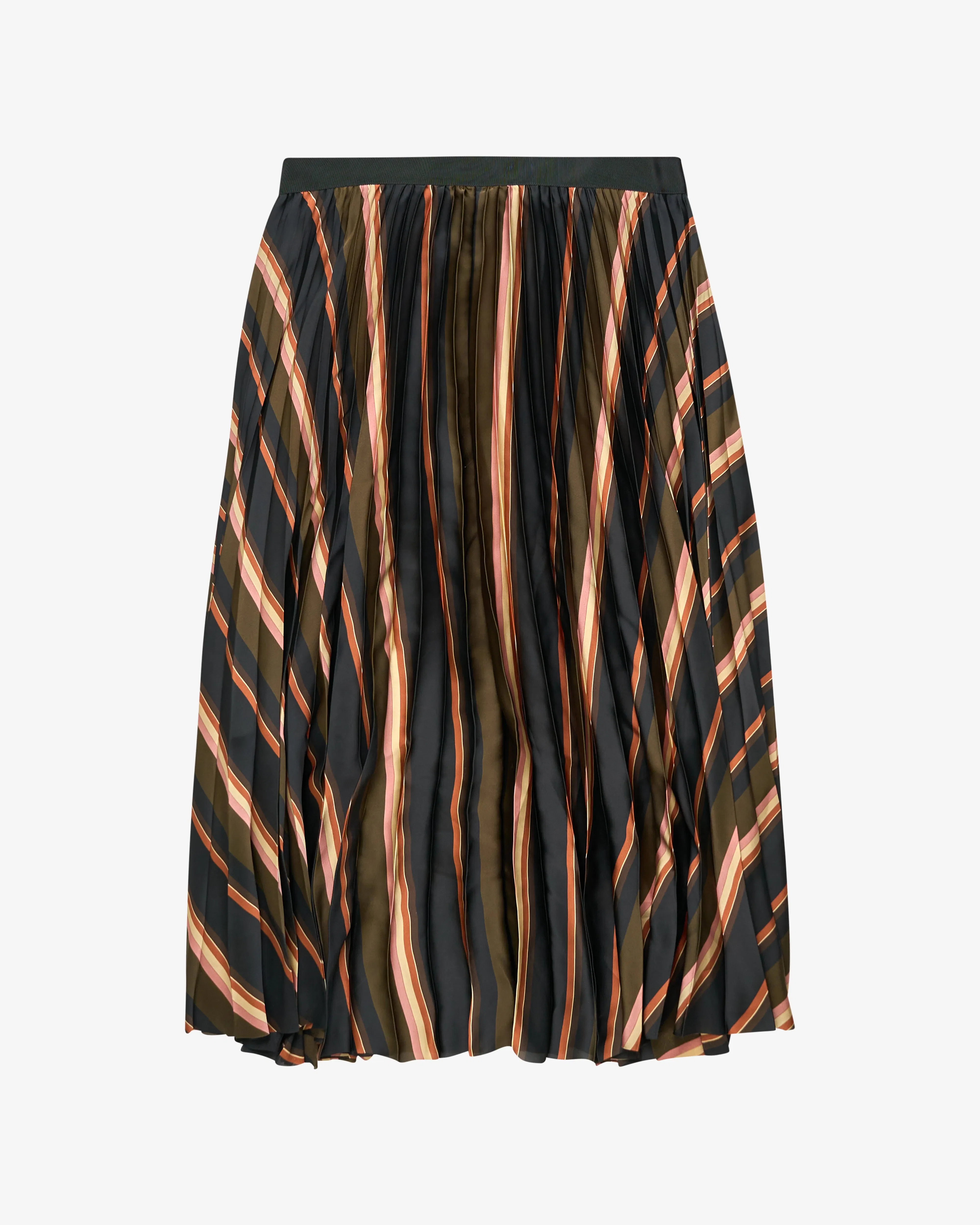 SACAI - Women's Horizontal Stripe Skirt - (Khaki)