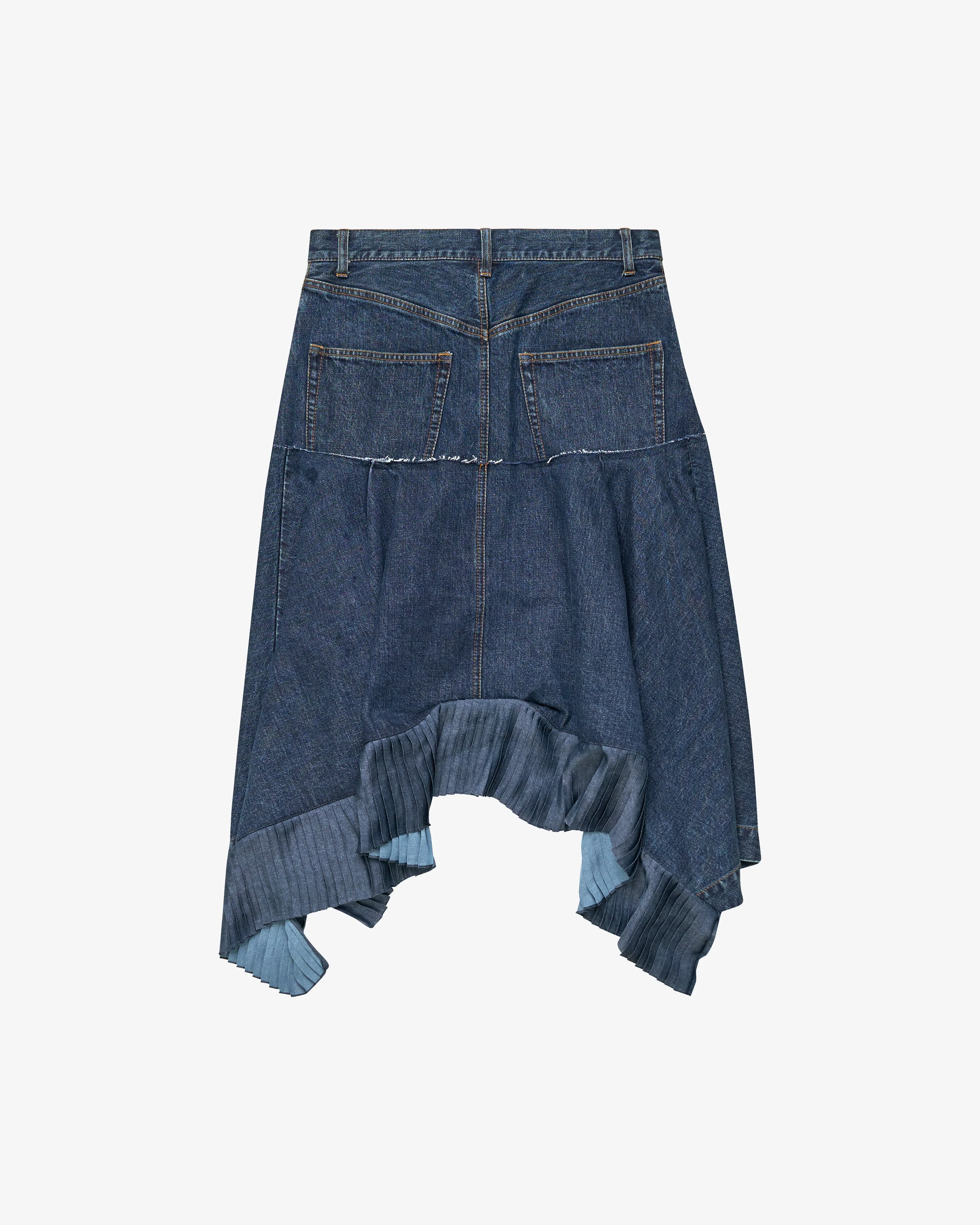 SACAI - Women's Denim X Satin Skirt - (Denim)