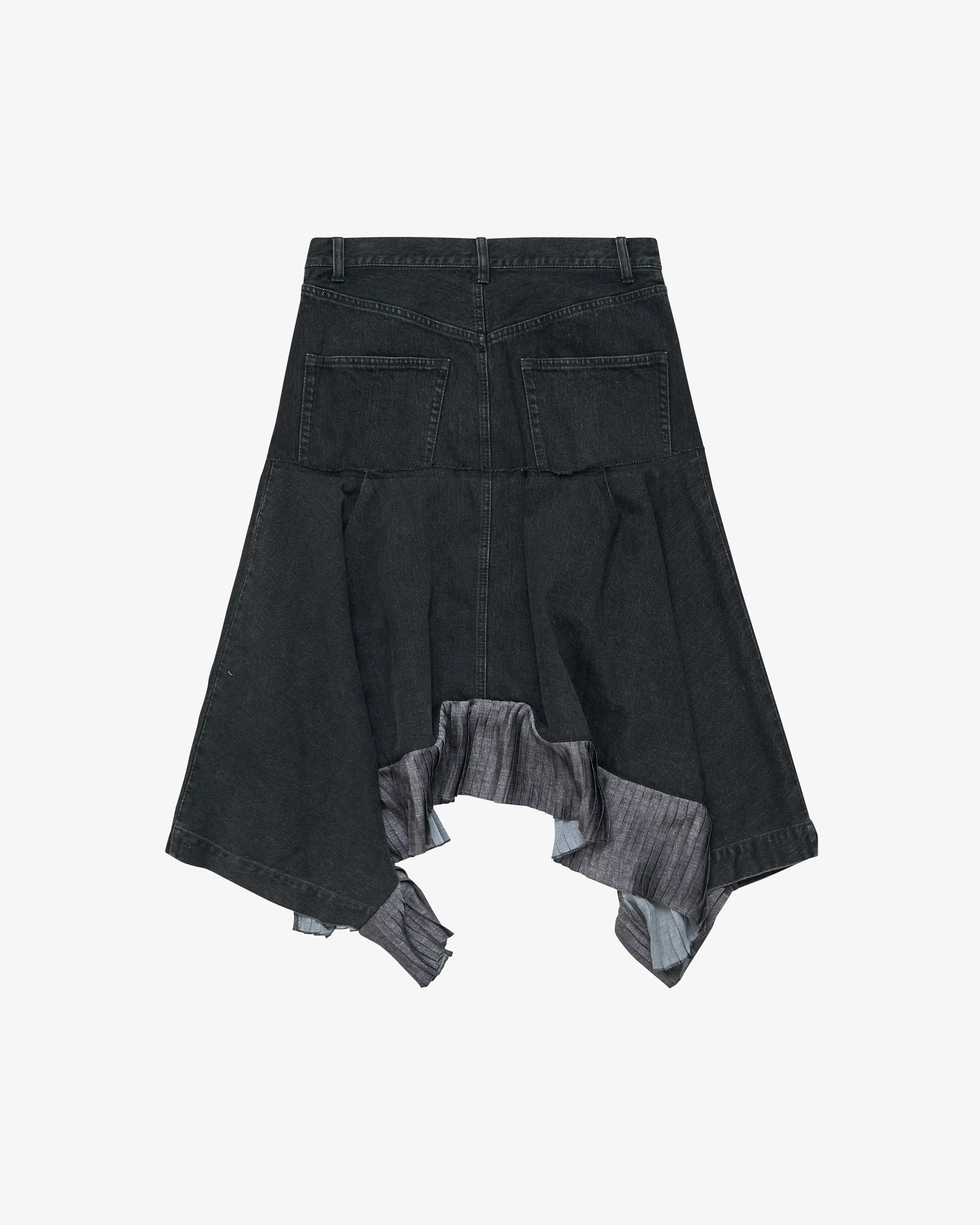 SACAI - Women's Denim X Satin Skirt - (Black)