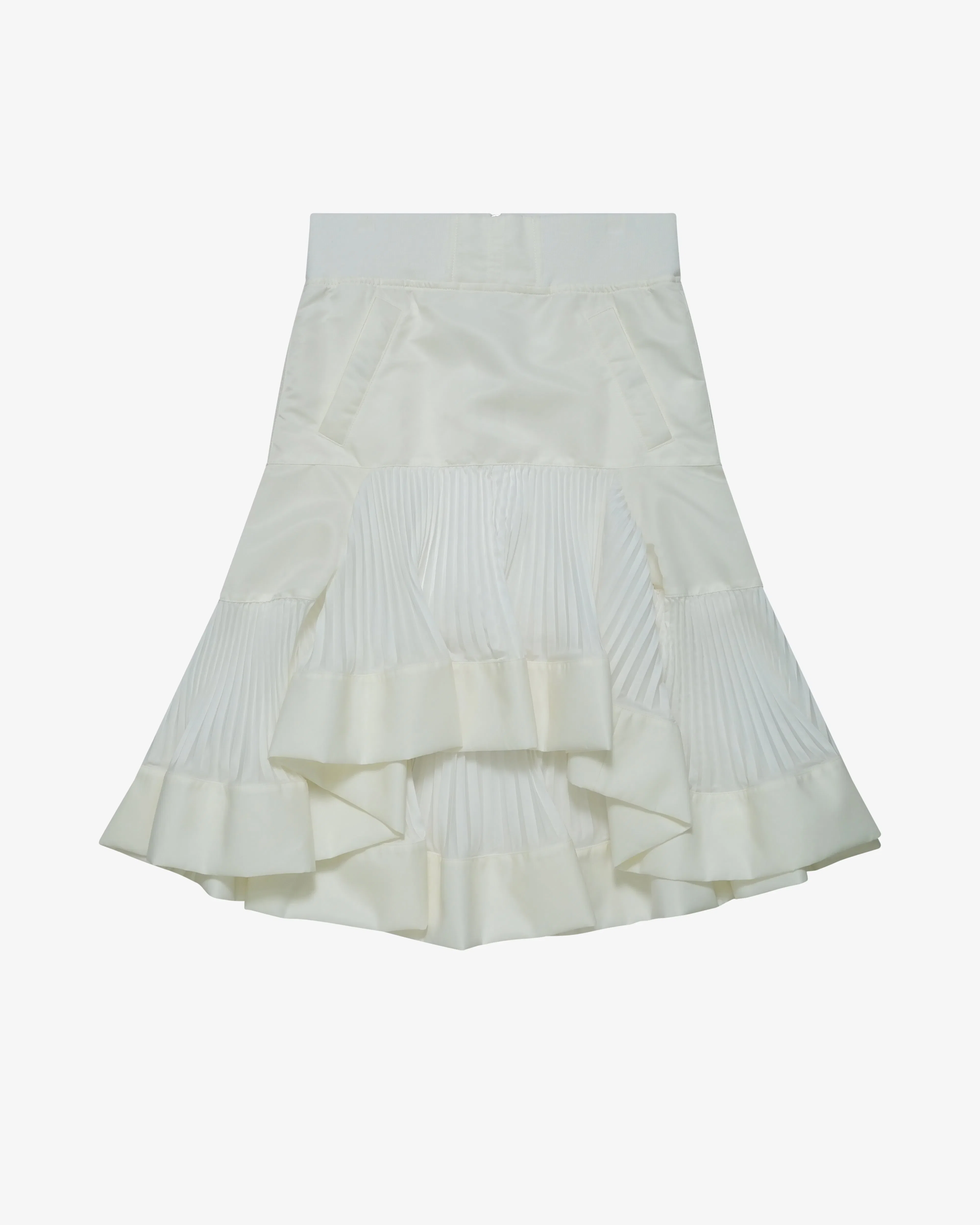 SACAI - Women's Nylon Twill Skirt - (Off-White)