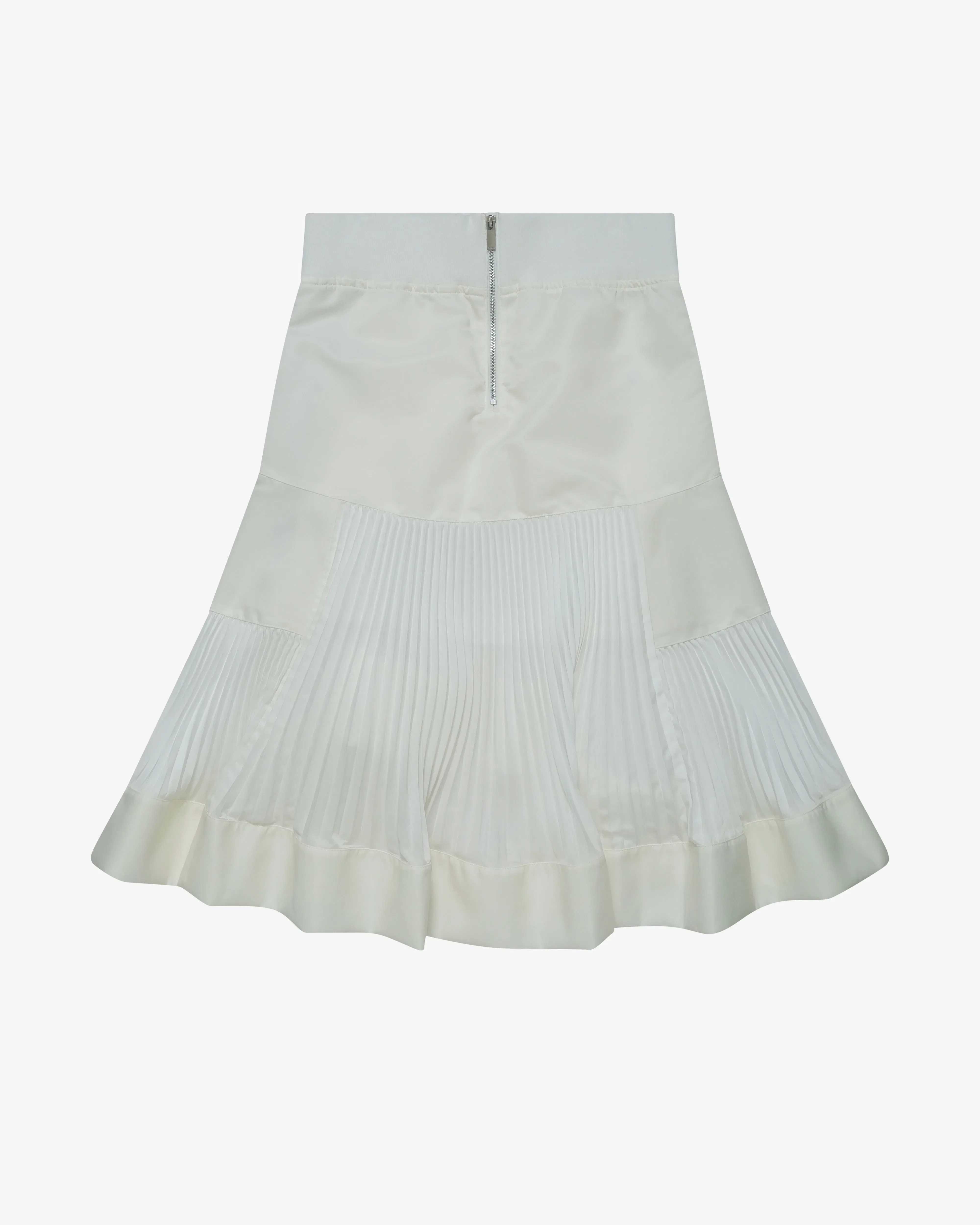 SACAI - Women's Nylon Twill Skirt - (Off-White)