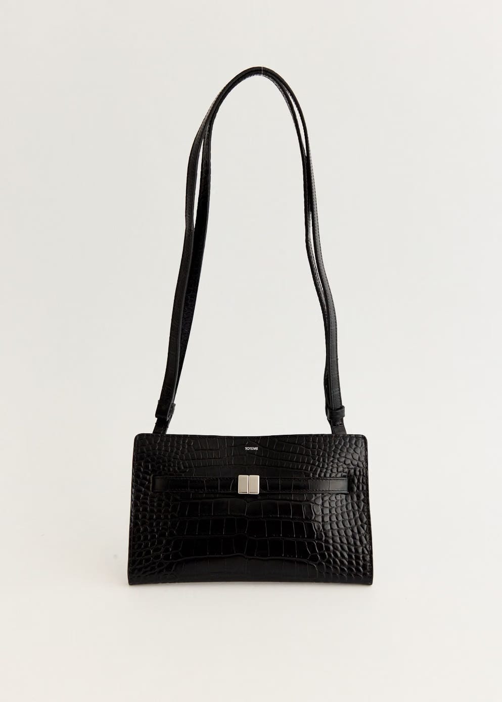 TOTEME Belted Croc-Embossed Crossbody Bag