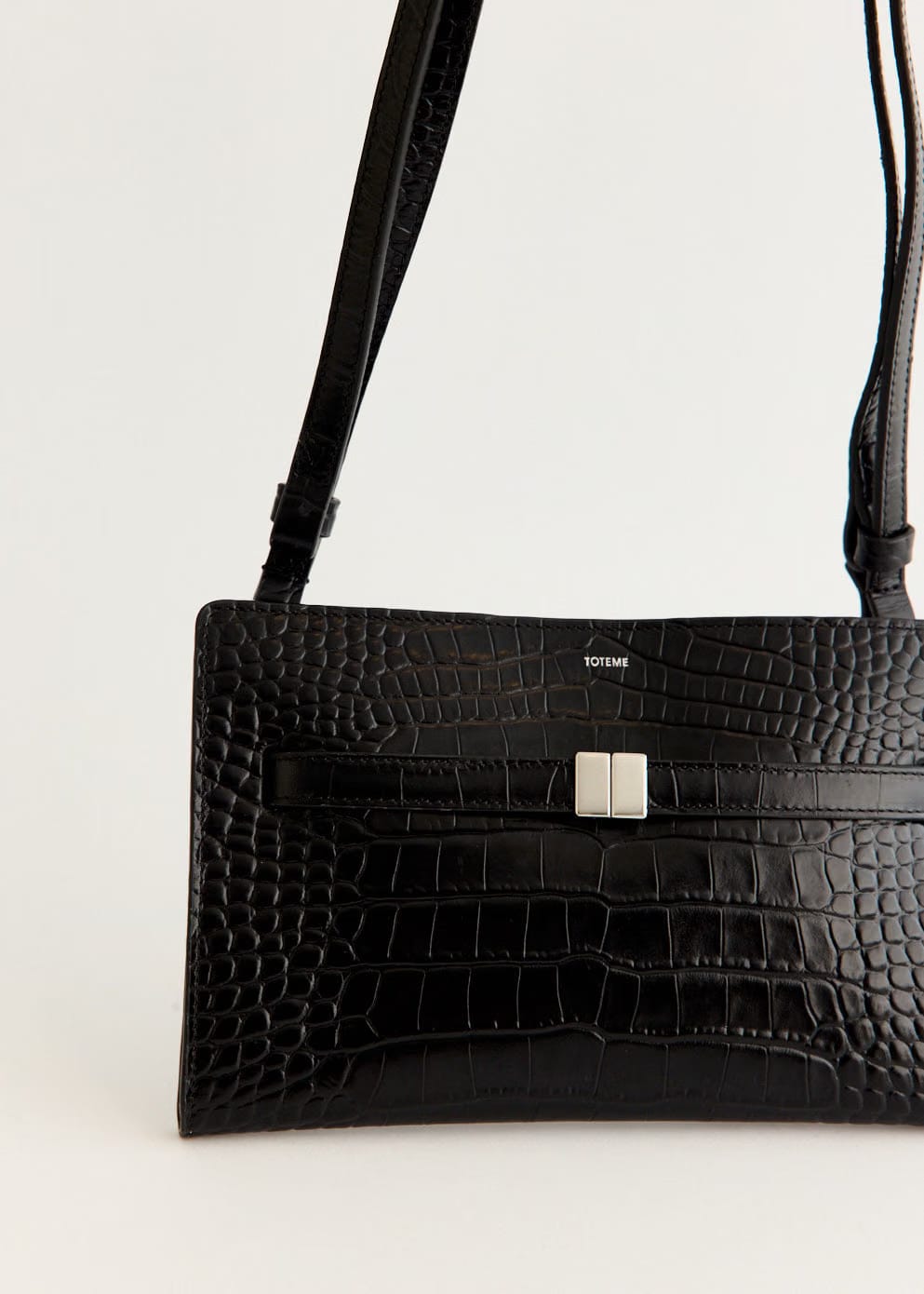TOTEME Belted Croc-Embossed Crossbody Bag