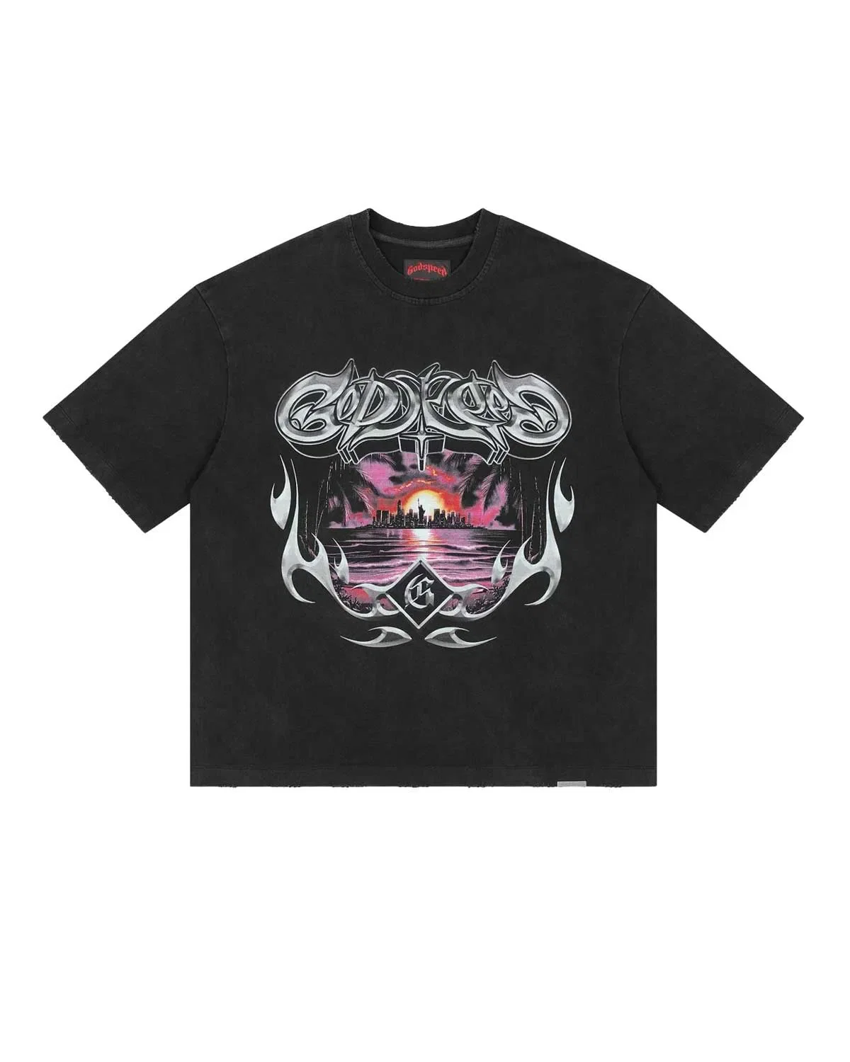 Godspeed Liberty Sunset Tee Black