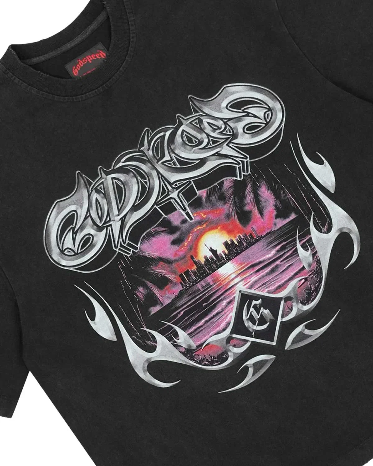Godspeed Liberty Sunset Tee Black