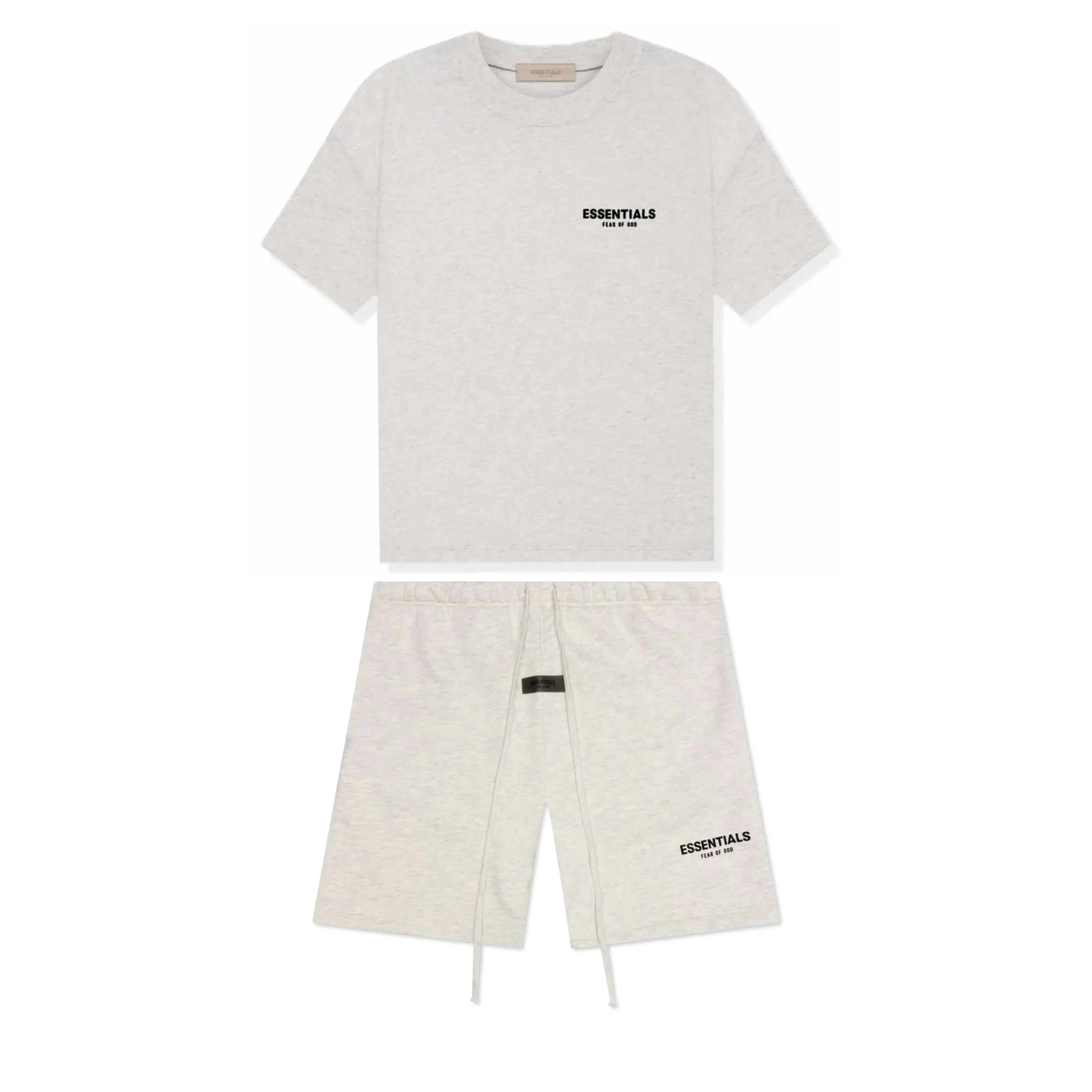 Fear Of God Essentials Bundle Completo Tee + Sweatshorts Light Oatmeal