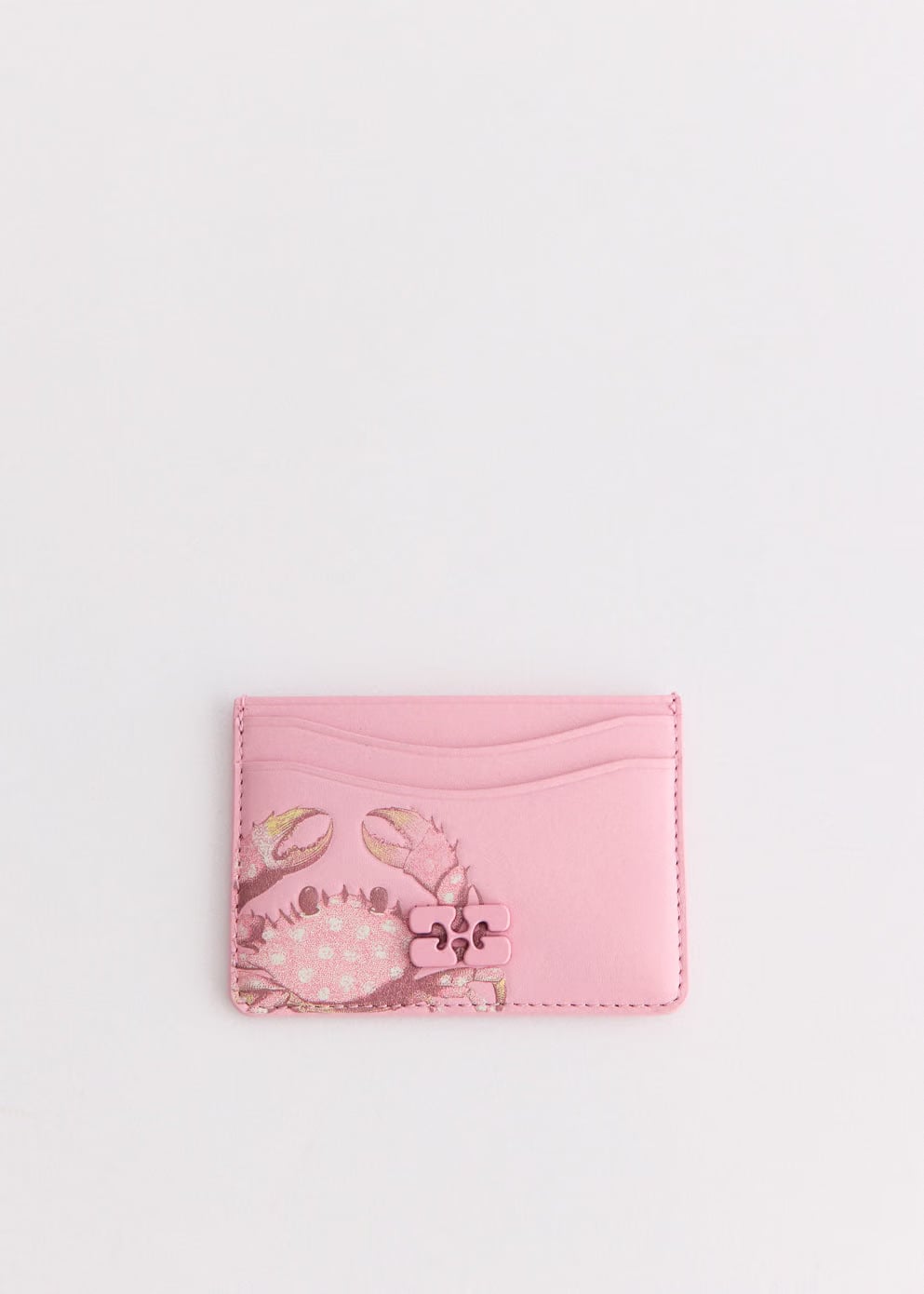 GANNI Bou Card Holder With Cute Crab Print
