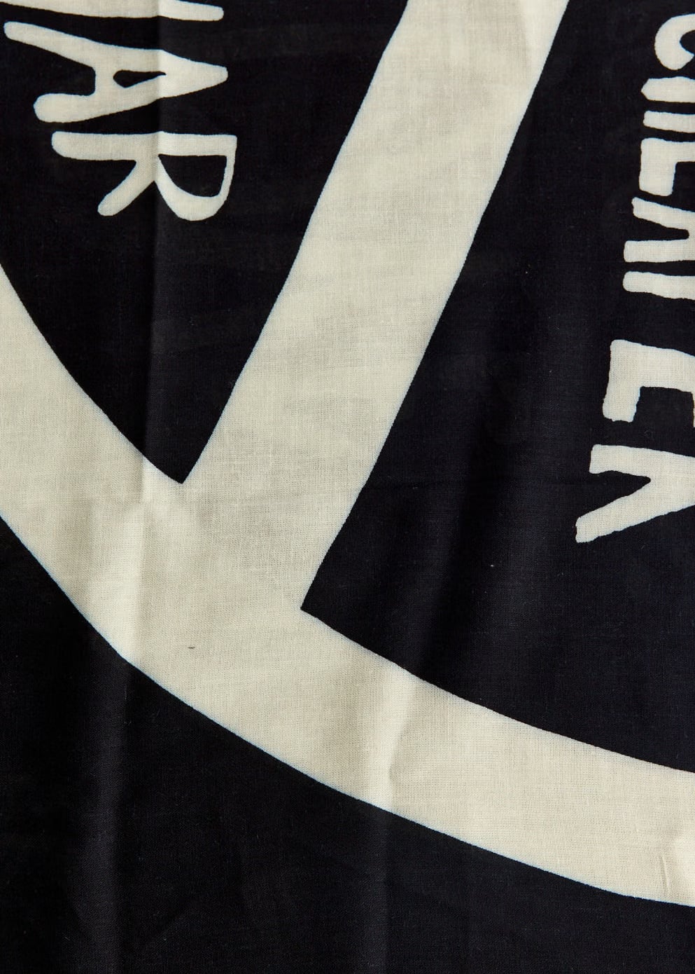 KAPITAL Giant Peace Rayon Fringed Square Scarf