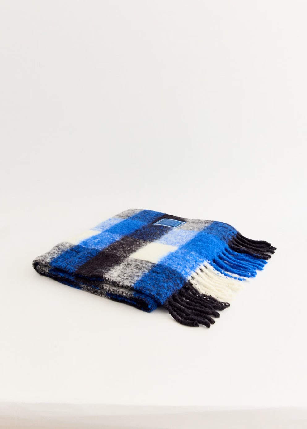 Ader Error Hairy Yarn Gingham Scarf