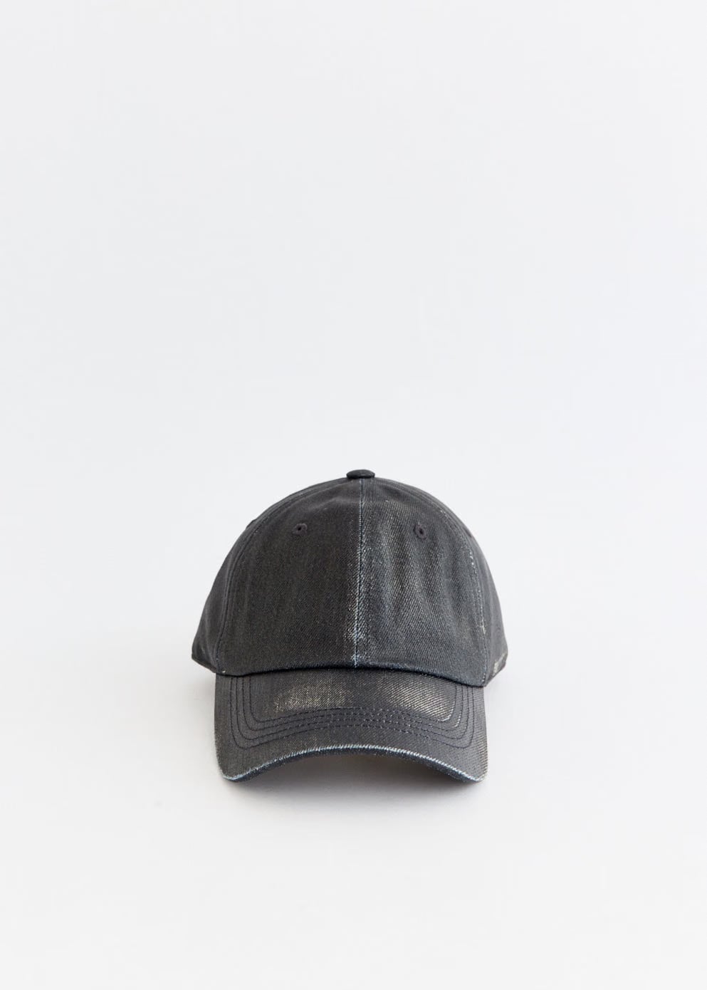 Acne Studios Carliy Charcoal Leather Cap