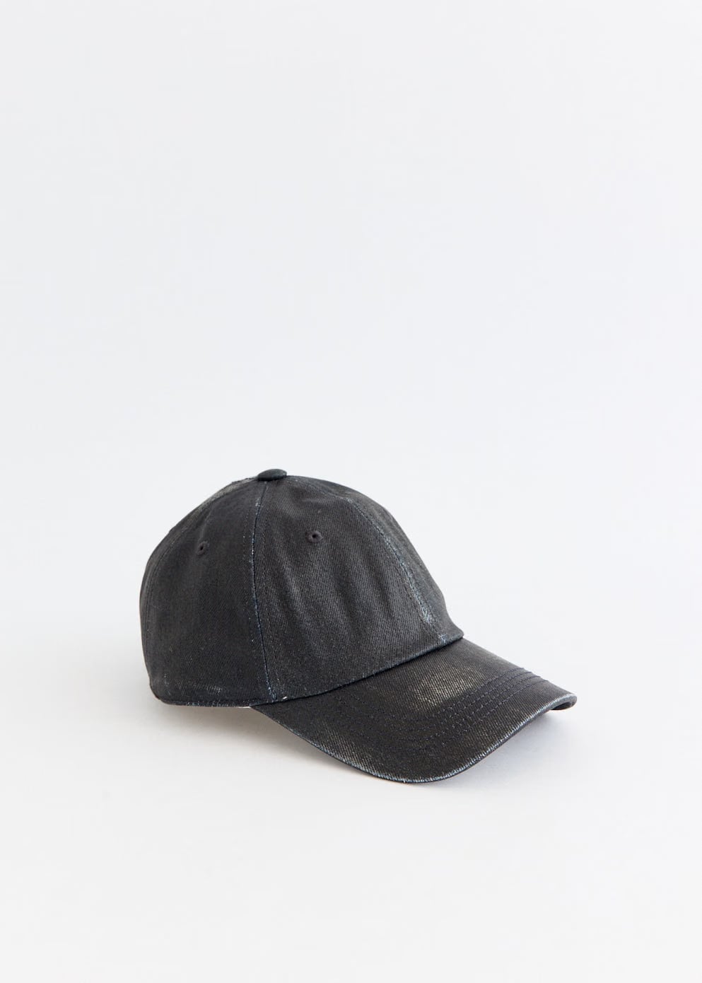 Acne Studios Carliy Charcoal Leather Cap