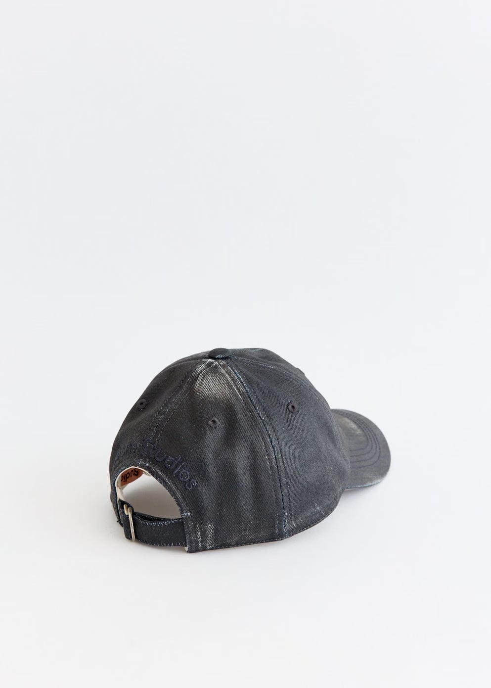 Acne Studios Carliy Charcoal Leather Cap