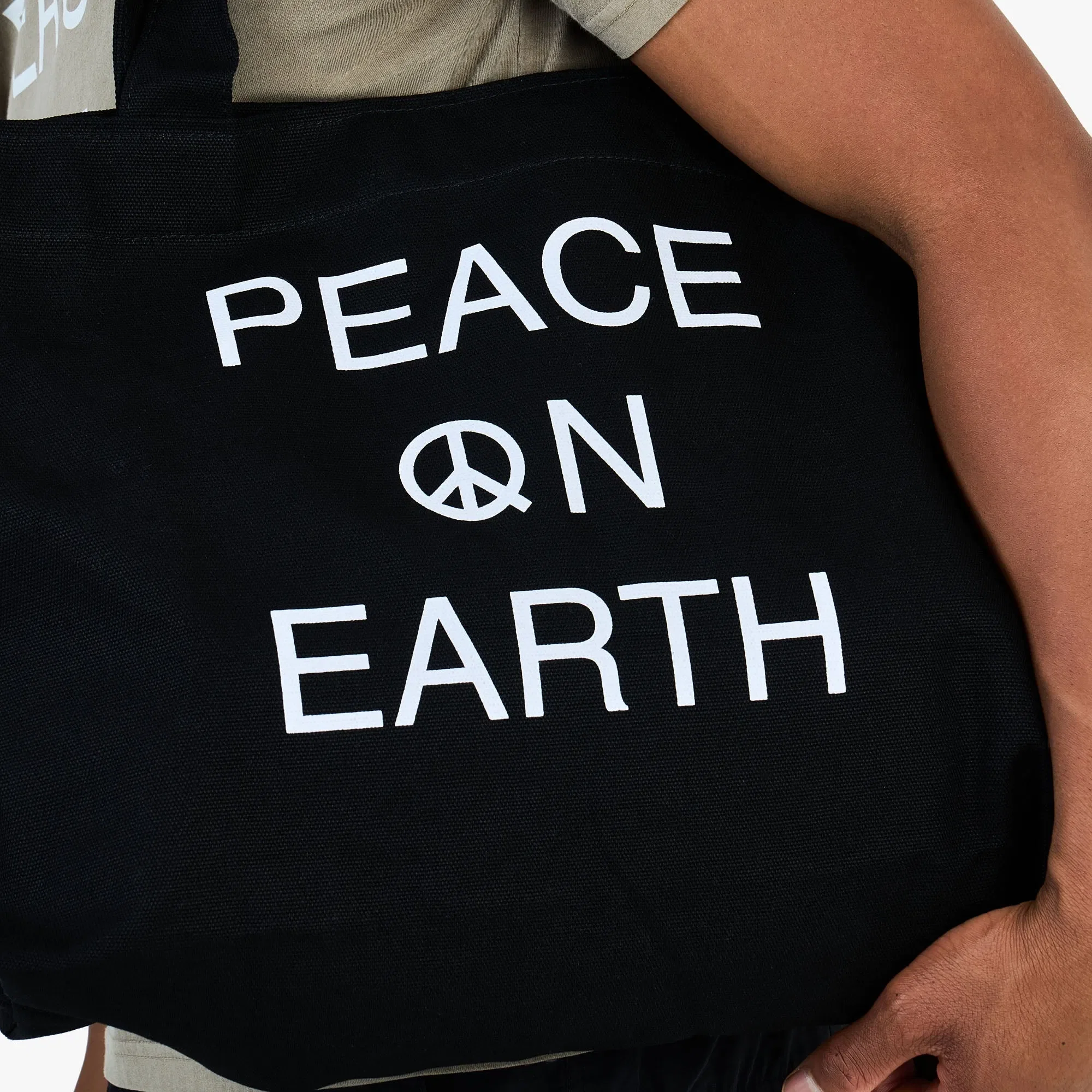 Museum of Peace and Quiet Earth Tote Bag / Black