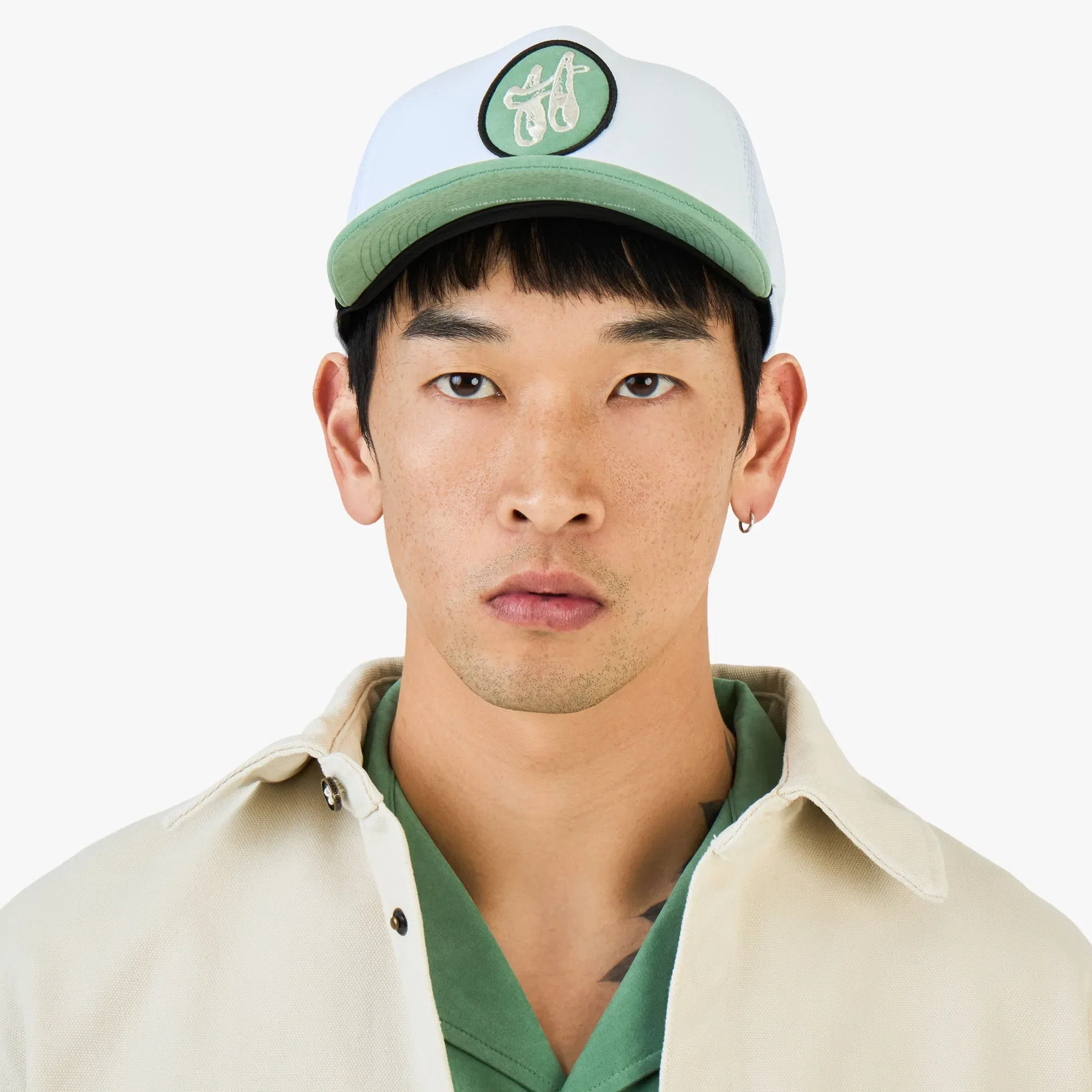 Honor The Gift H Patch Trucker Cap / Bone