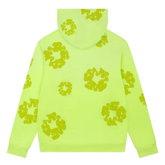 Denim Tears Mono Cotton Wreath Hoodie Neon Green