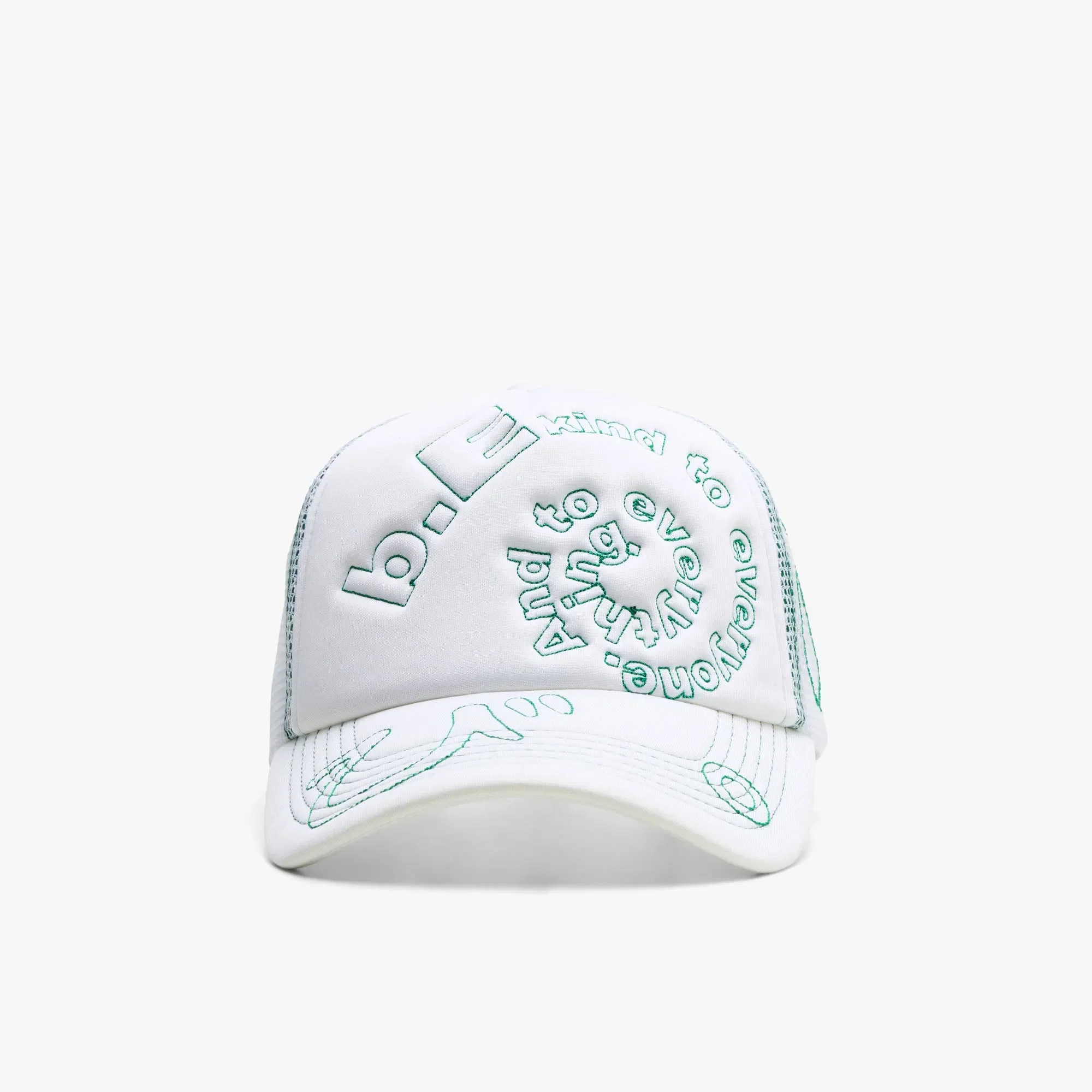 b.Eautiful b.i Foam Trucker Hat White / Green