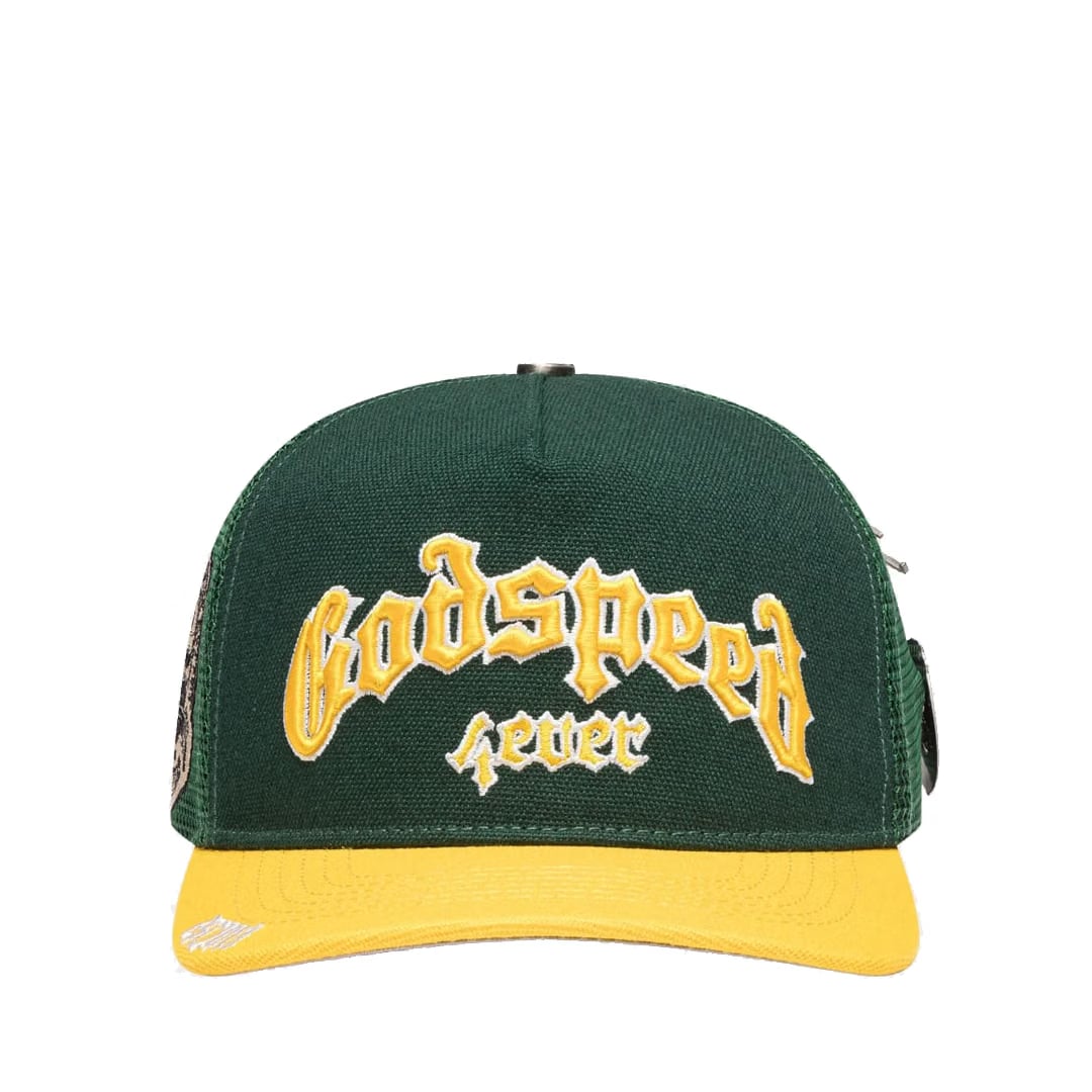 GODSPEED GS FOREVER TRUCKER HAT GREEN / YELLOW