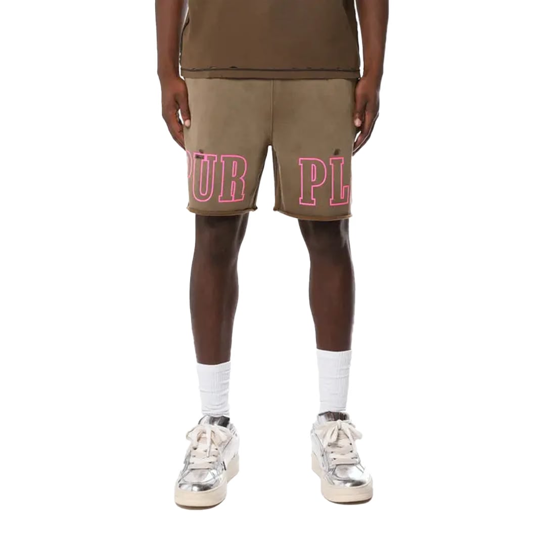 Purple Brand MIDWEIGHT FLEECE SHORTS OLIVE GREEN