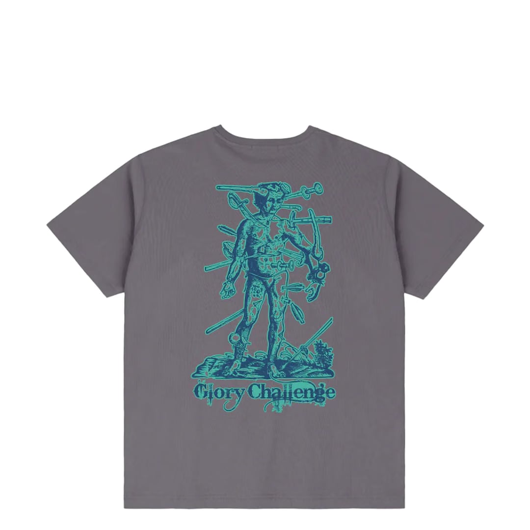 Dime CHALLENGED T-SHIRT CHARCOAL GRAPE