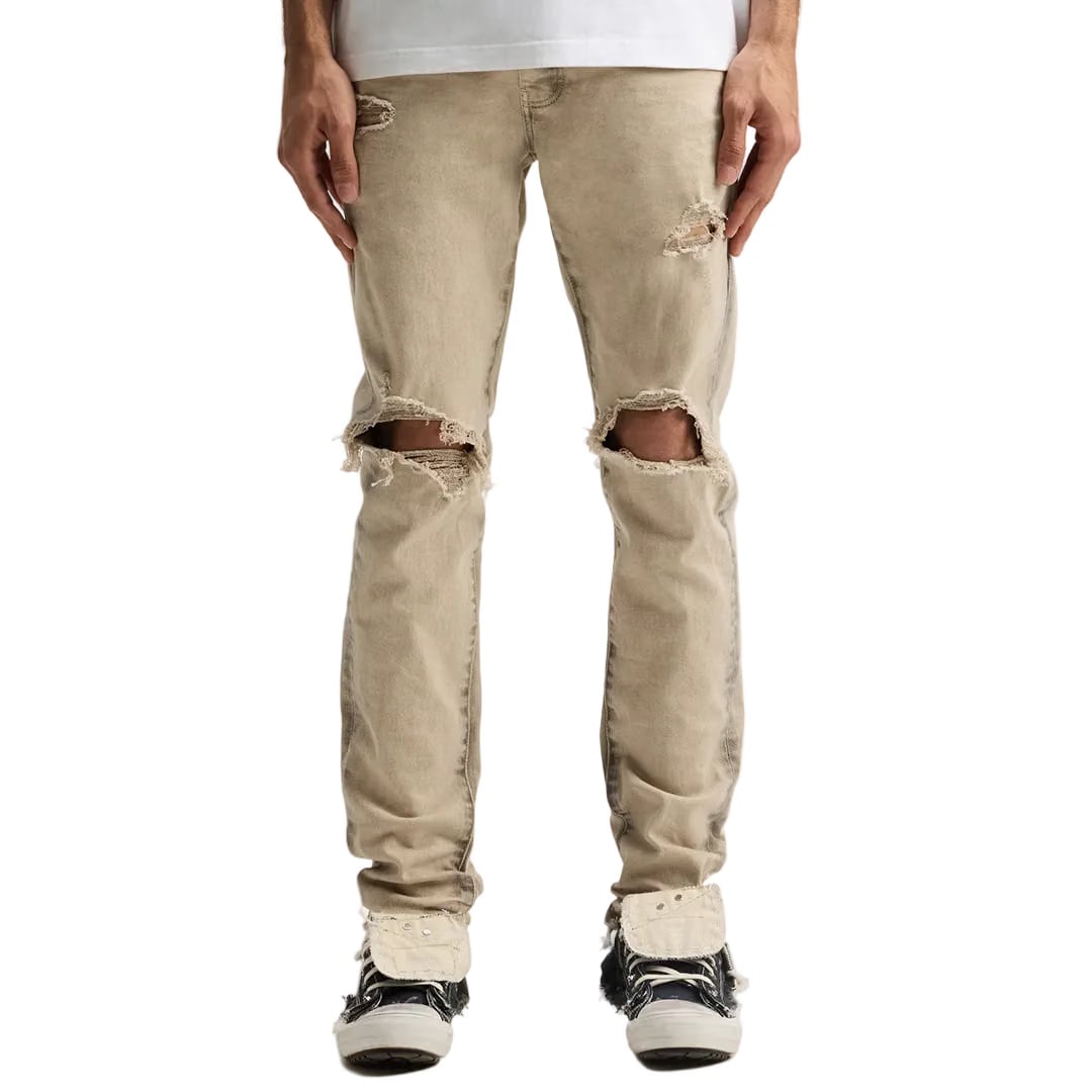 Purple Brand P001 SKINNY COATED SEAM JEANS TAN