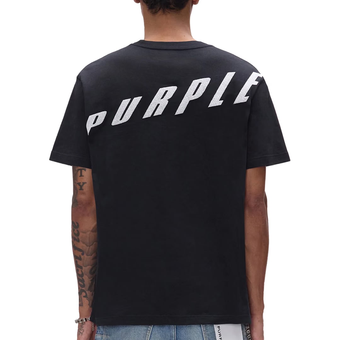 Purple Brand ASCENDING WORDMARK TEE BLACK