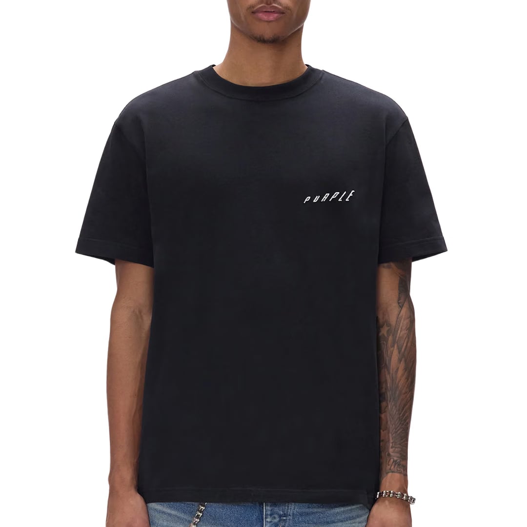 Purple Brand ASCENDING WORDMARK TEE BLACK