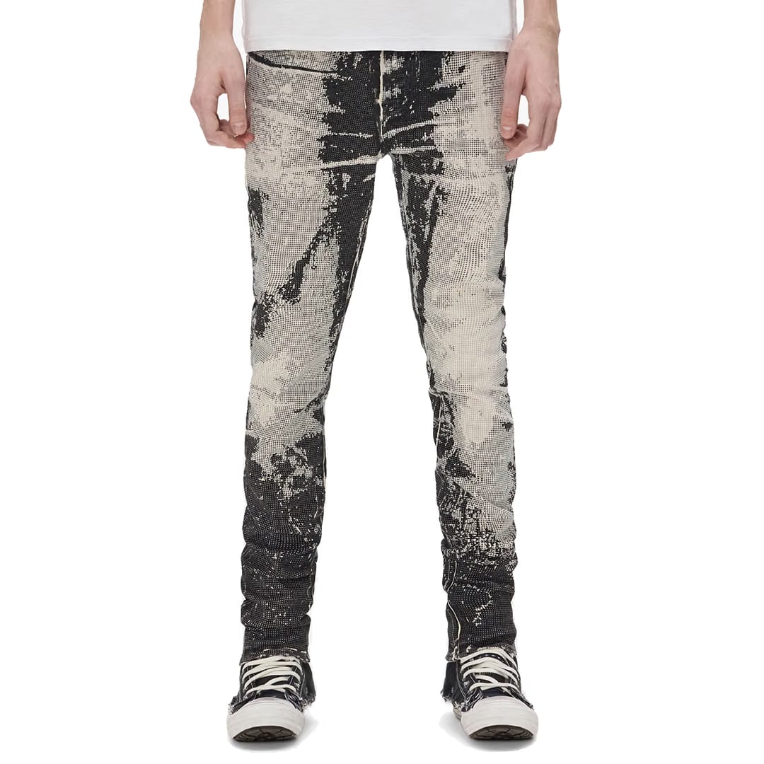 Purple Brand P001 TROMPE L'OEIL SKINNY JEANS BLACK