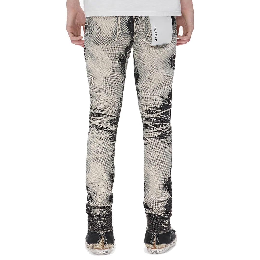 Purple Brand P001 TROMPE L'OEIL SKINNY JEANS BLACK