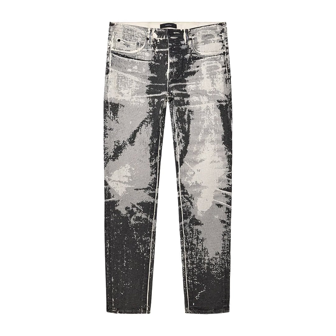 Purple Brand P001 TROMPE L'OEIL SKINNY JEANS BLACK