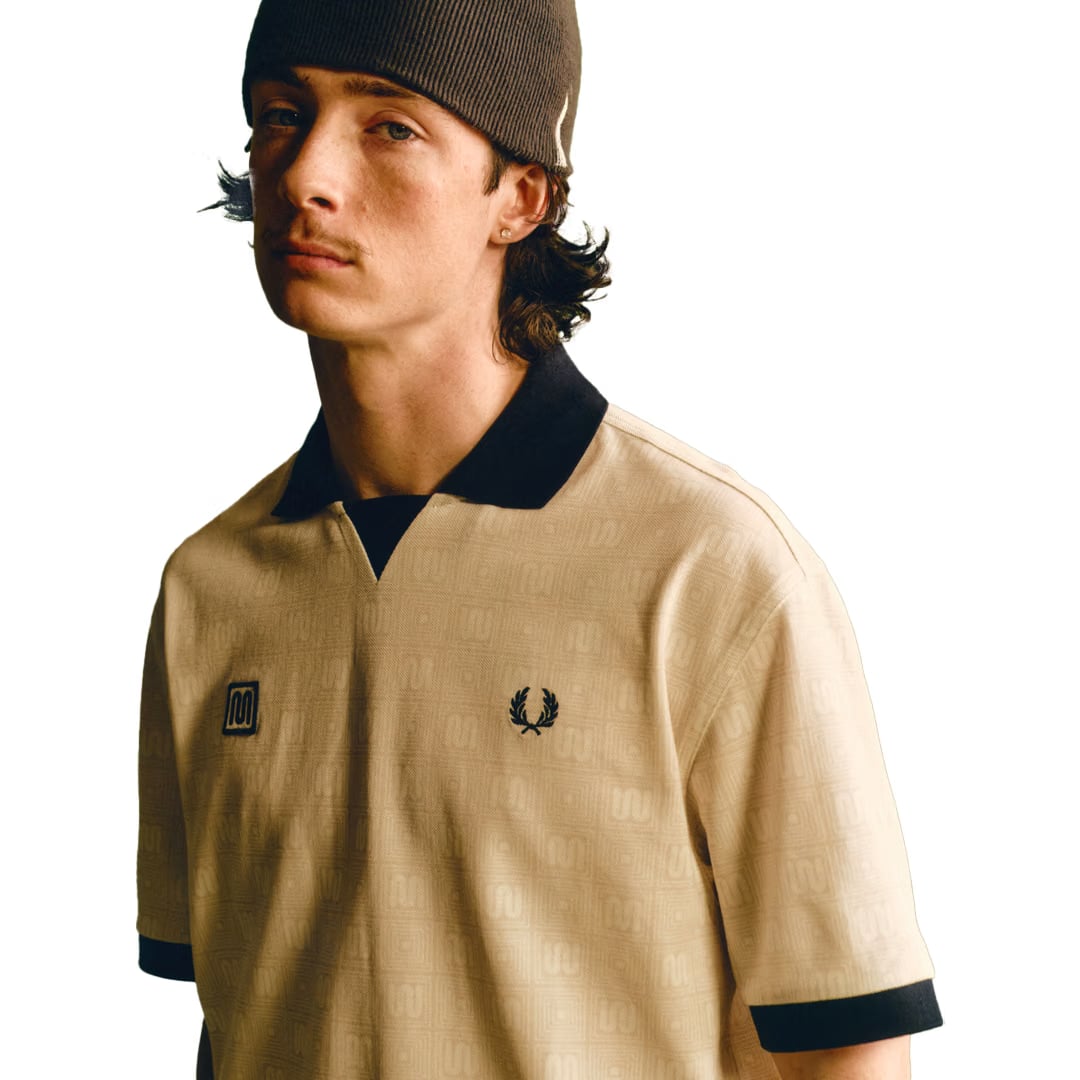 Fred Perry MEYBA X FRED PERRY PRINTED POLO SHIRT ECRU
