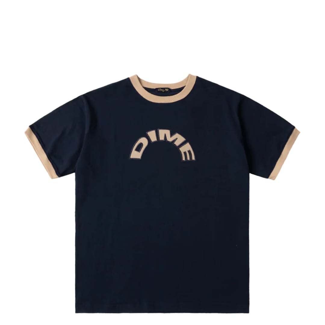 Dime ARCH RINGER T-SHIRT NAVY