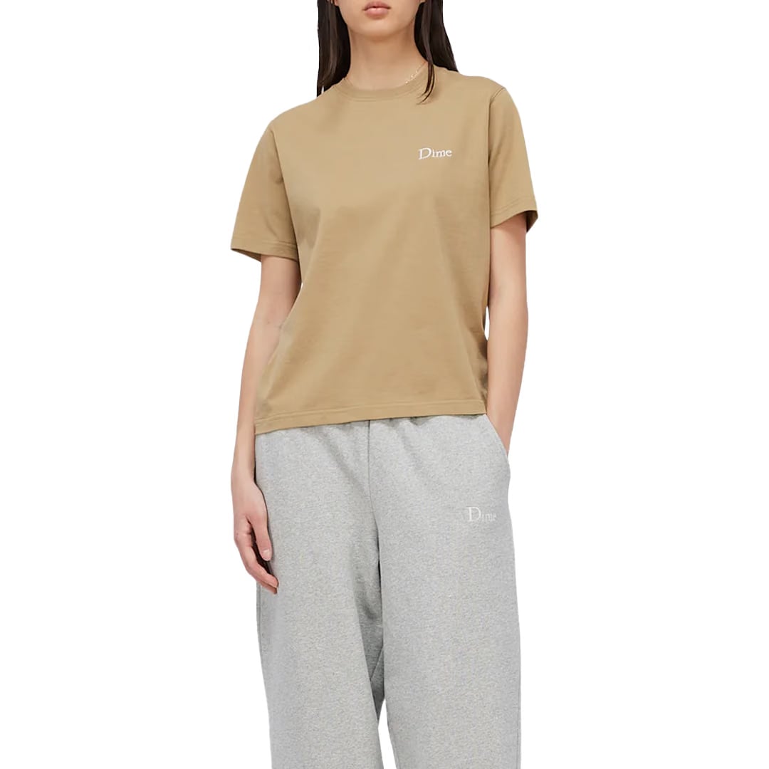 Dime CLASSIC SMALL LOGO T-SHIRT TAN