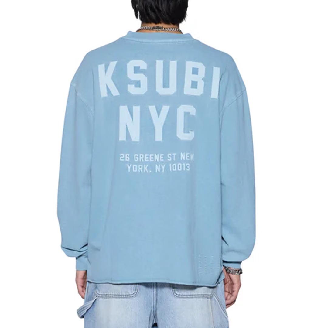 Ksubi K-LOCK EKCESS LONG SLEEVE TEE SUMMER BLUE