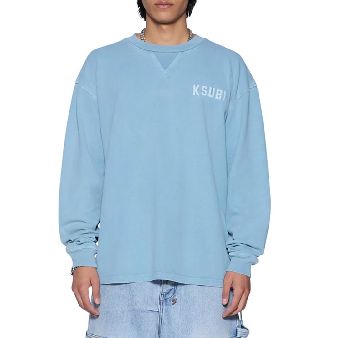 Ksubi K-LOCK EKCESS LONG SLEEVE TEE SUMMER BLUE