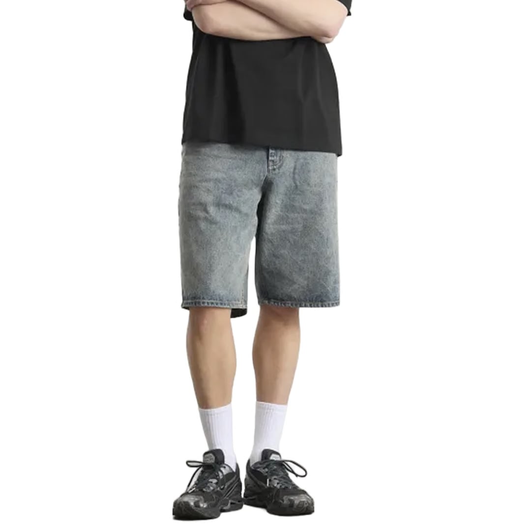 Daily Paper COMPACT SHIELD EMBROIDETY DENIM SHORTS