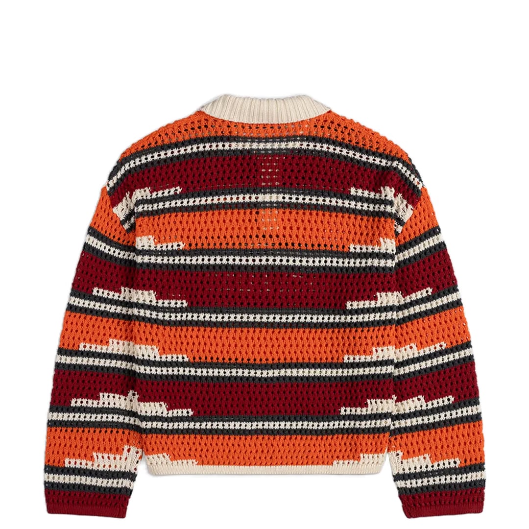 Daily Paper KENTE STRIPE KNIT POLO SWEATER