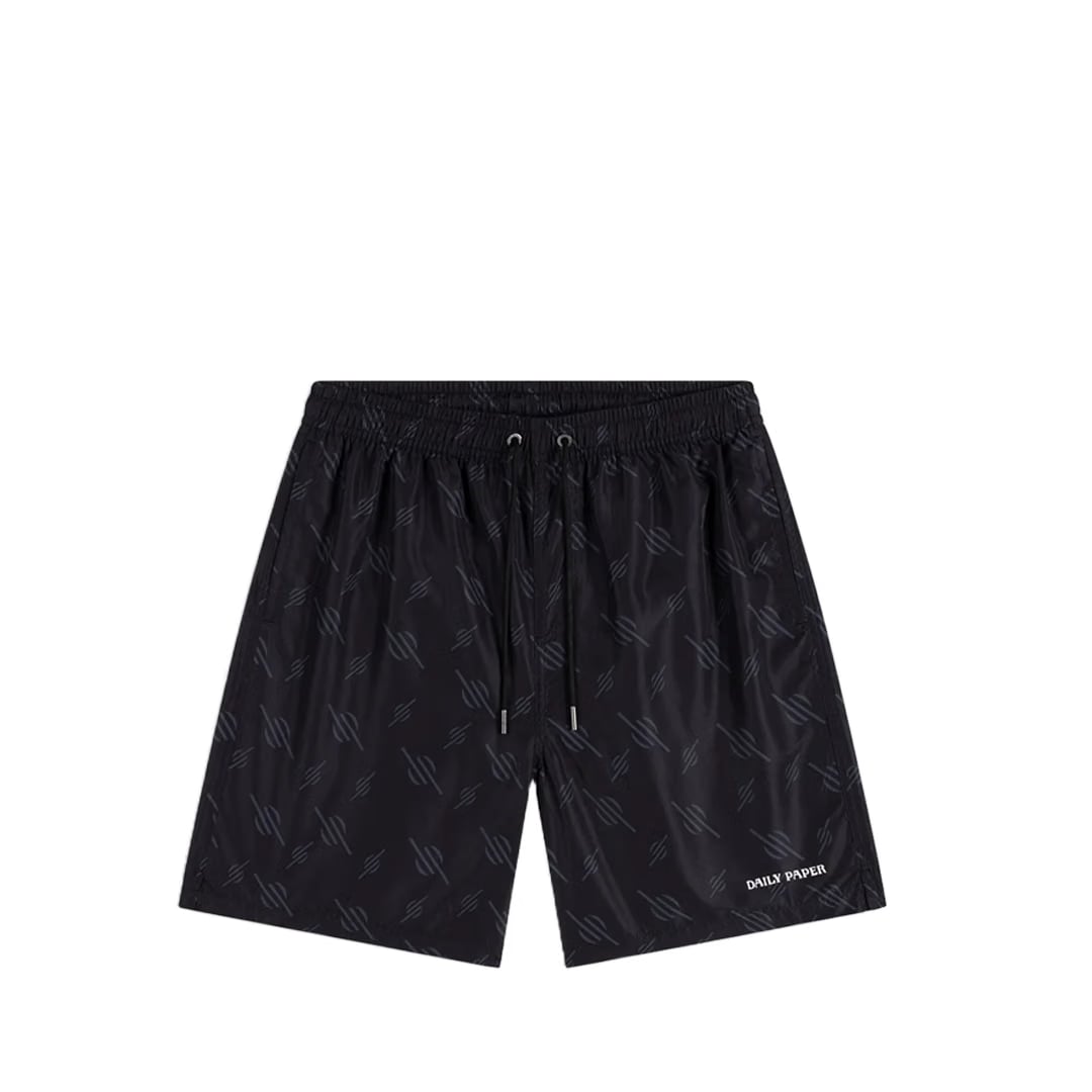 Daily Paper IRREGULAR MONOGRAM SWIM SHORTS BLACK