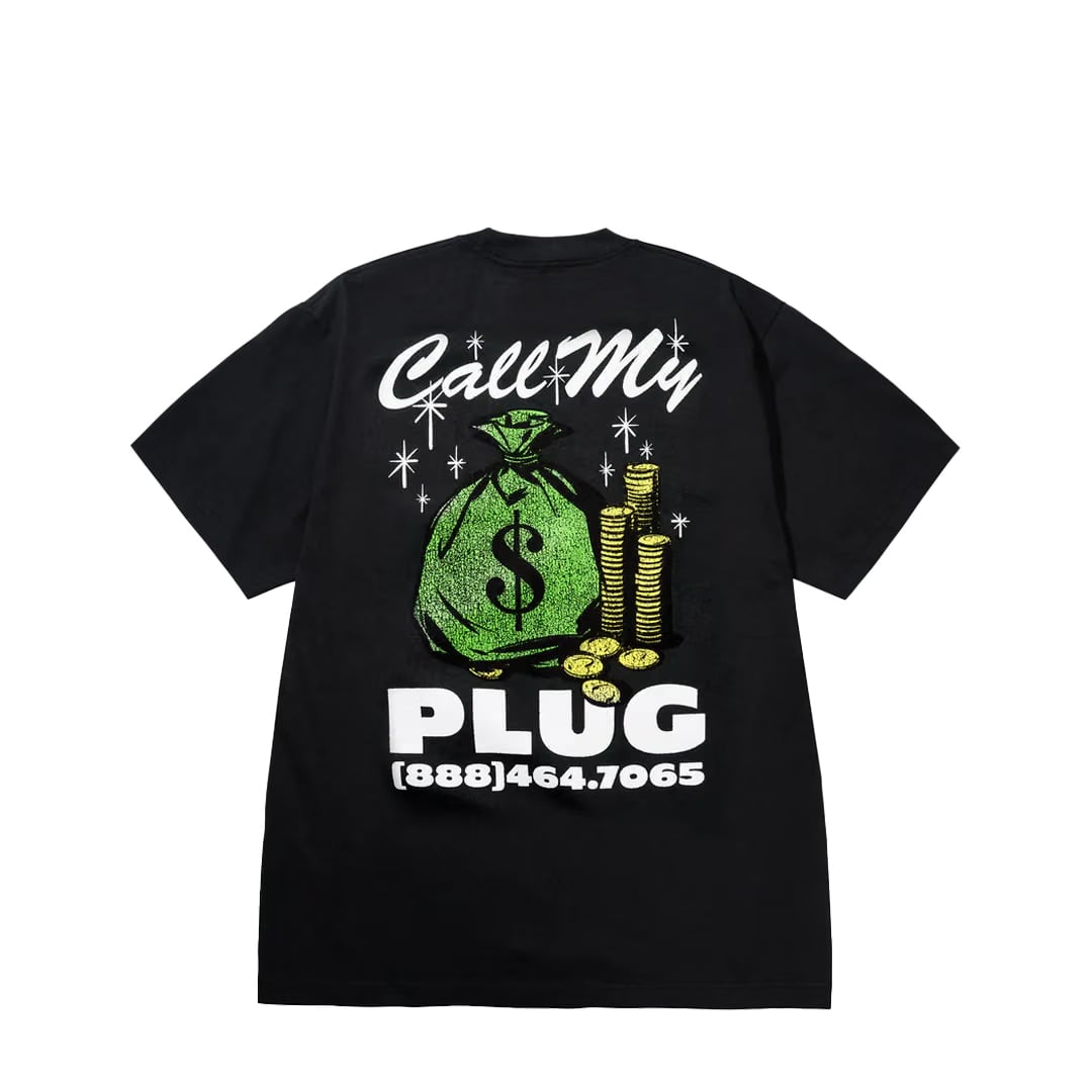 MARKET CALL MY PLUG T-SHIRT WASHED BLACK
