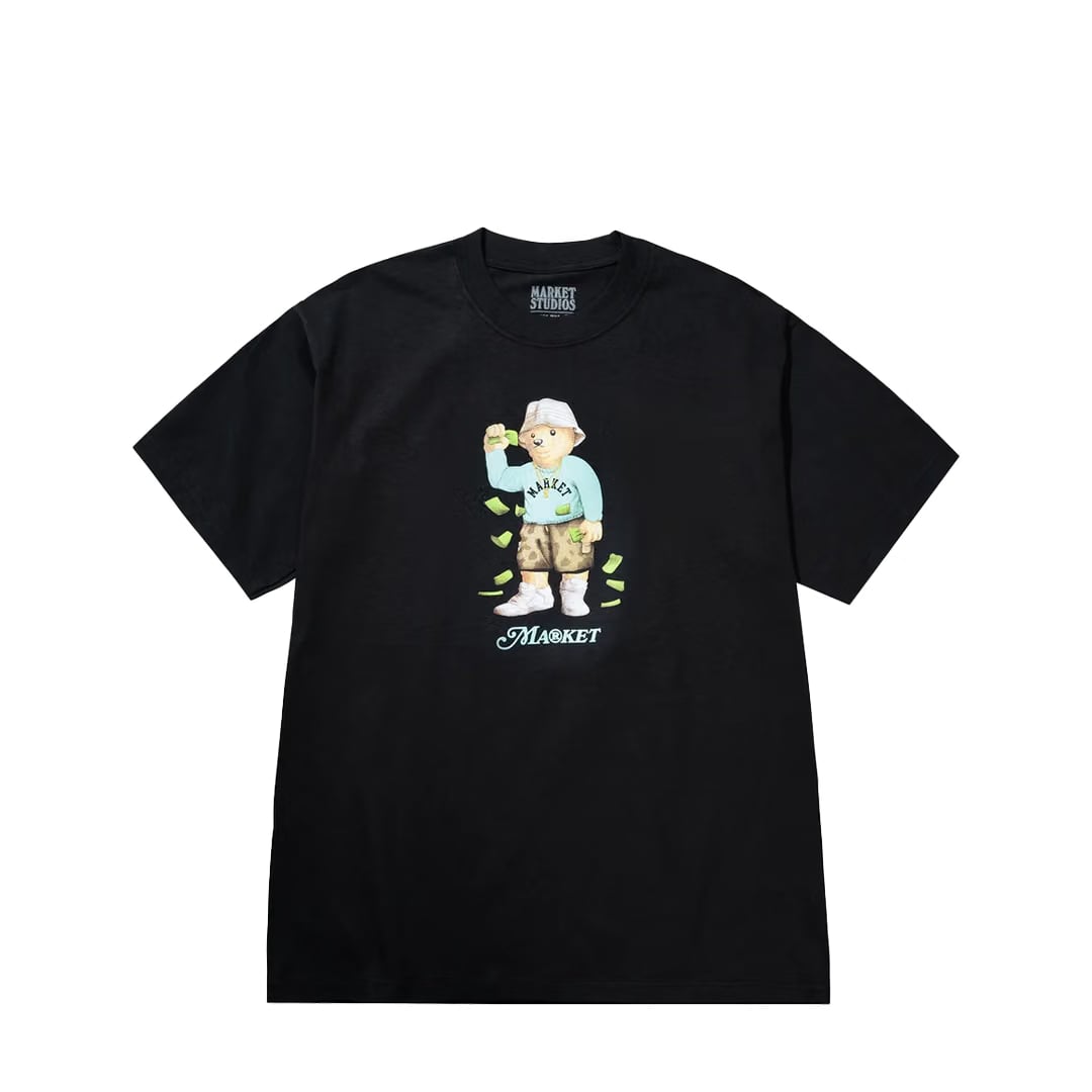 MARKET MAKING IT RAIN BEAR T-SHIRT JET BLACK