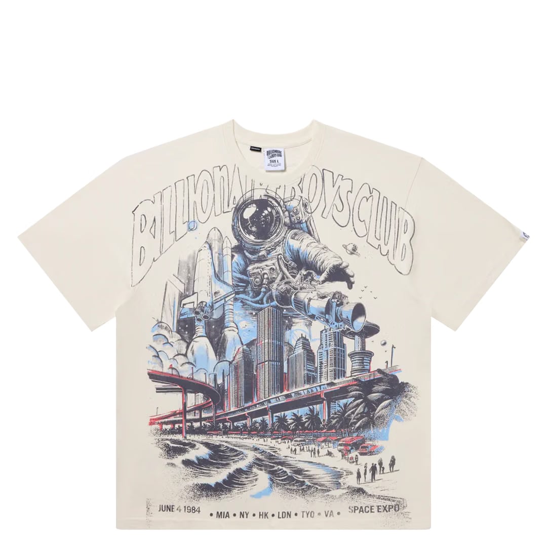 Billionaire Boys Club SPACE EXPO SHORT SLEEVE T-SHIRT GARDENIA