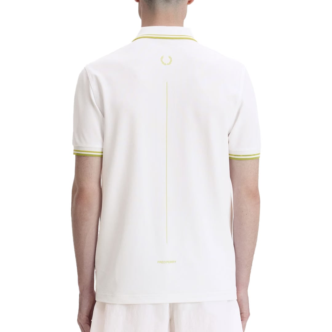 Fred Perry TENNIS FRED PERRY SHIRT WHITE & CITRON