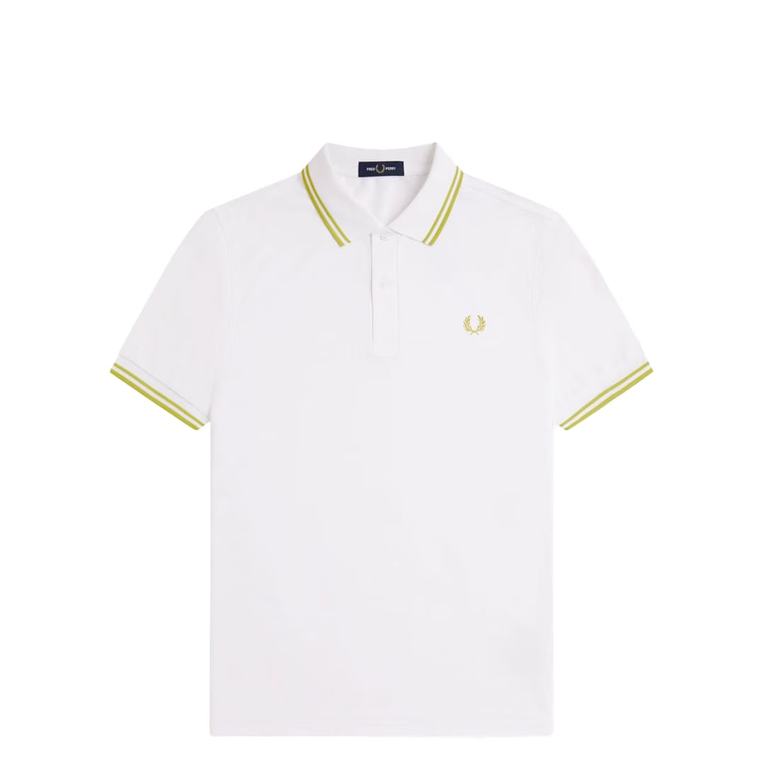 Fred Perry TENNIS FRED PERRY SHIRT WHITE & CITRON