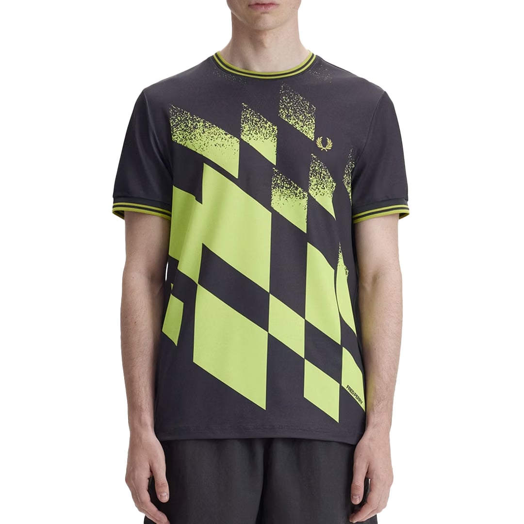 Fred Perry TENNIS PRINTED T-SHIRT ANCHOR GREY