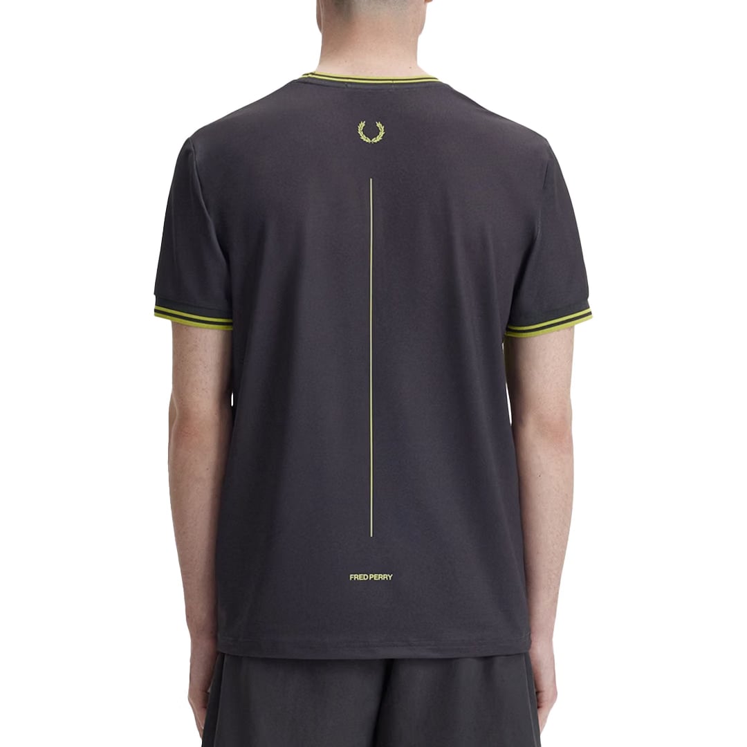 Fred Perry TENNIS PRINTED T-SHIRT ANCHOR GREY
