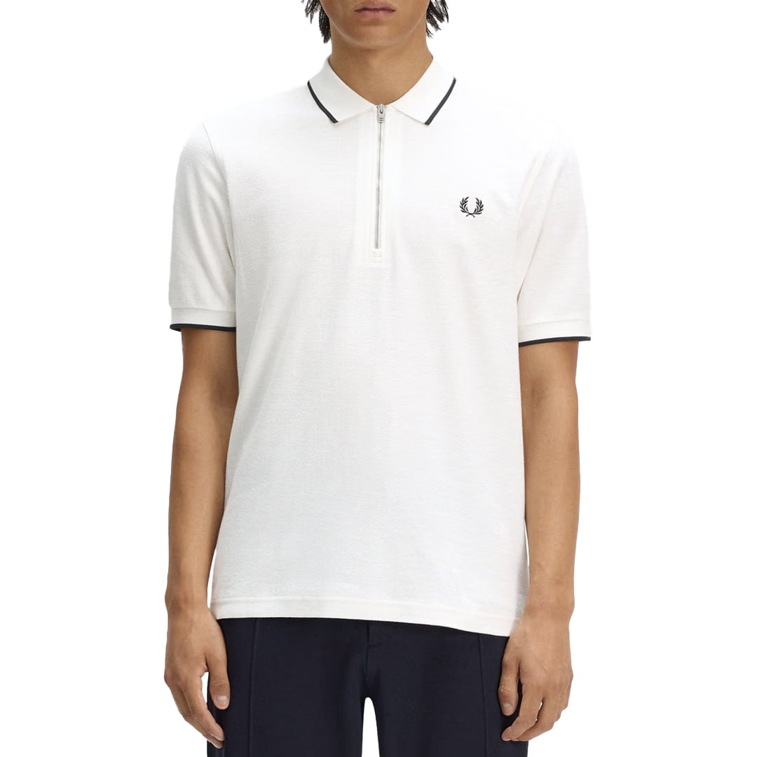Fred Perry CREPE PIQUE POLO SHIRT SNOW WHITE