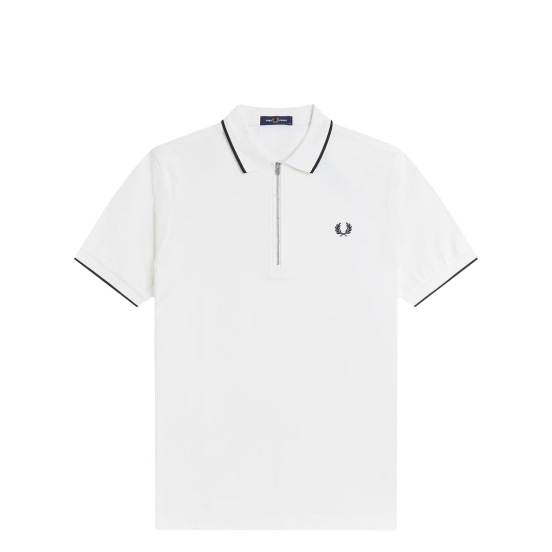 Fred Perry CREPE PIQUE POLO SHIRT SNOW WHITE