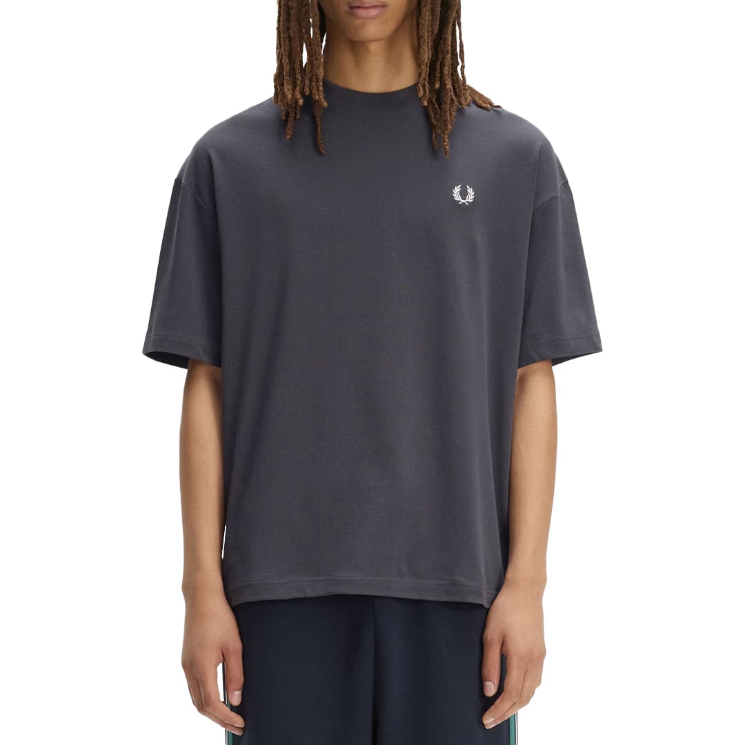 Fred Perry BACK PRINT LAUREL WREATH T-SHIRT ANCHOR GREY
