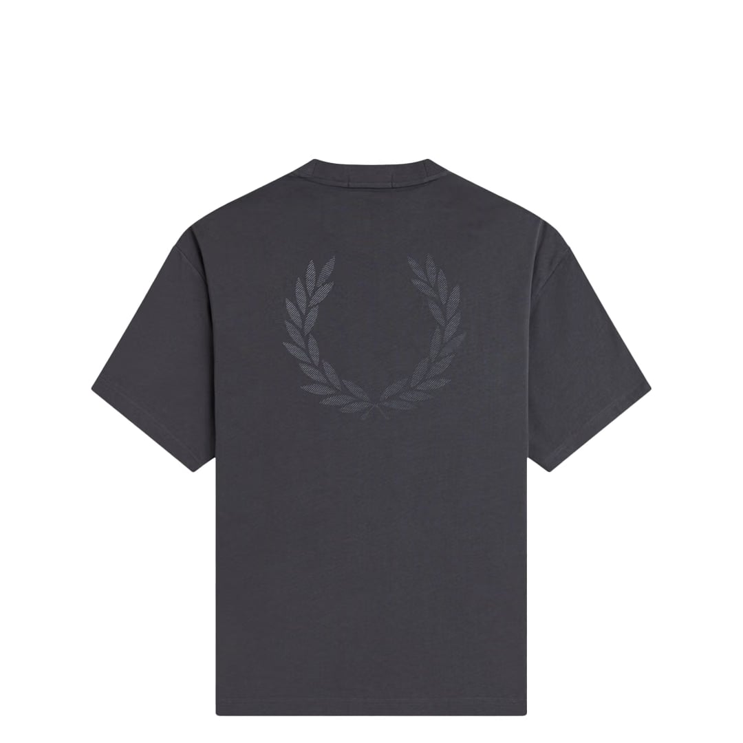 Fred Perry BACK PRINT LAUREL WREATH T-SHIRT ANCHOR GREY
