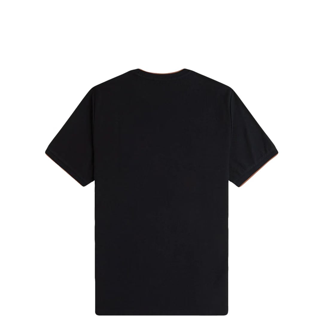 Fred Perry TRIM DETAIL CREPE PIQUE T-SHIRT BLACK