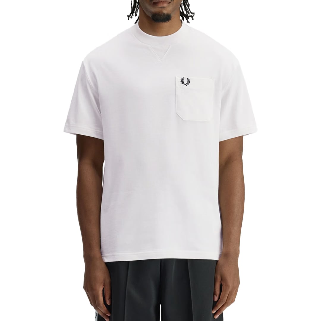 Fred Perry POCKET DETAIL T-SHIRT SNOW WHITE